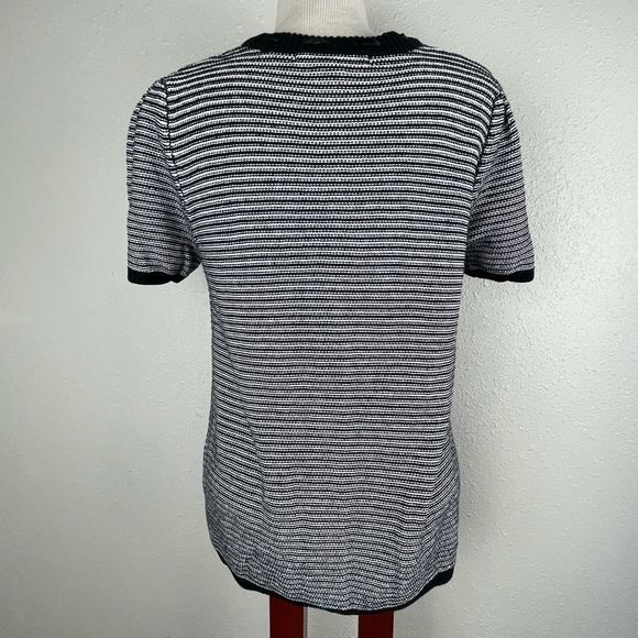 NWOT Larry Levine Short Sleeve Cardigan Sweater - Picture 5 of 7